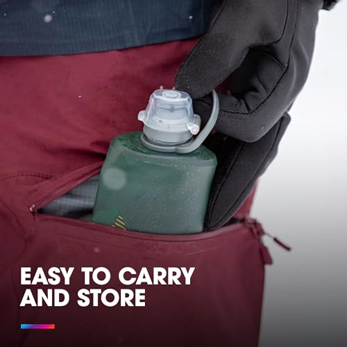HydraPak Stow Collapsible Water Bottle (350ml, 500ml, 1L) - color: Redwood, style: 32oz/1L
