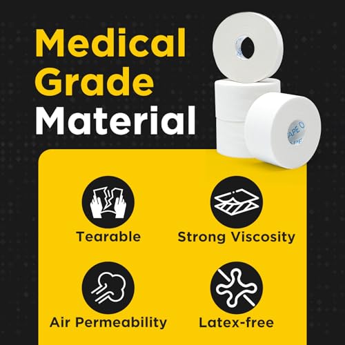OK TAPE Athletic Tape Finger Tape, 3 Rolls 1.5" x 15yds and 1 Roll 0.5in x 15yds - color: White, size: 1.5" x 15yards-3rolls and 0.5in x 15yards-1rolls