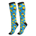 Avocado Compression Socks Women Men Knee High Stock for Running Work Support Nurses Travel - color: Duck