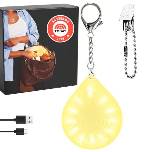 Tubasion 2-in-1 Purse Light with Clip & Hook, USB-C Rechargeable Handbag Light, Ultra Bright Bag Lights for Purses, Upgraded Automatic Sensor Purse Must Haves Accessories Gift for Women Girls - style: Teardrop_1Pack