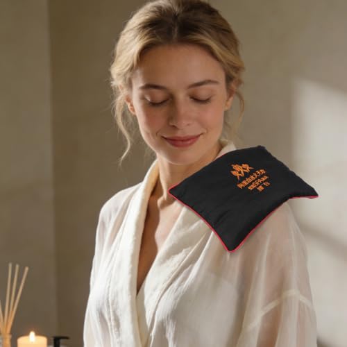 FOMIYES Microwavable Neck Shoulder Heating Pad with Mineral Sea Salt Portable Heated Neck Warmer and Waist Wrap for Muscle Relaxation and Stress Relief