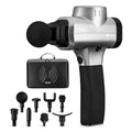 Lifepro Sonic Massage Gun Percussion Muscle Massager, 8 Heads & 5 Speeds - color: Silver, size: Standard