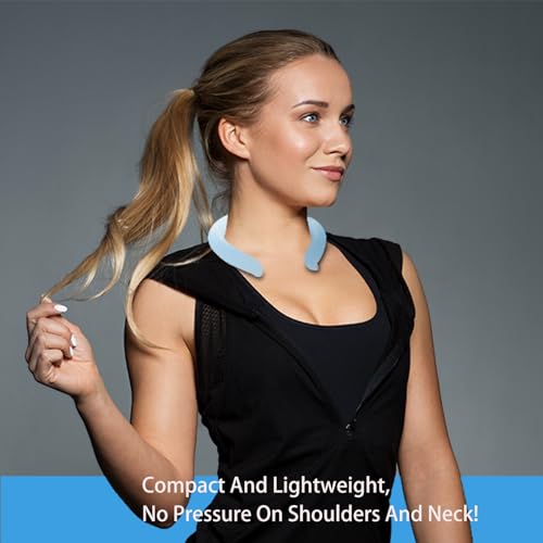 2PCS PCM Neck Cooling Tube with Insulated Bag, Reusable Ice Ring Neck Cooler Wrap, Wearable Cooling Neck Ring for Hot Weather Outdoor Work, TPU Freezable Collar (Rose+Blue) - color: Rose+blue