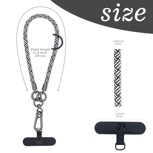 Cell Phone Wrist Strap Phone Lanyard Rope Wrist Lanyard Outdoor Activities - color: Zebra Black