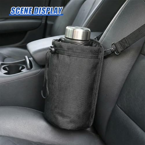 Car Cup Holder, Multi-Function Auto Water Bottle Holder with Adjustable Strap, Universal Vehicle Interior Seat Side Drink Storage Bag for Cars, SUVs, Trucks(XL) - size: XL
