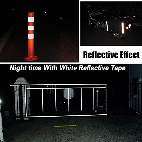 Reflective Tape, Waterproof Self Adhesive Dot Safety Reflector - color: White, size: 2 Inch x 65 Feet