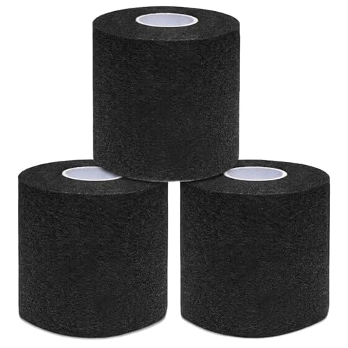 Maestro Pre Wrap Foam Underwrap, Black 3-Pack, Non-Adhesive, Tears by Hand - color: Black