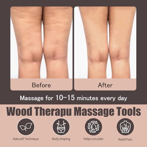 6 in 1 Wooden Massage Tool Set for Body Sculpting and Muscle Relief