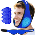 Wisdom Teeth Ice Pack Head Wrap Jaw Face Ice Pack with 4 Gel Packs - color: Royal Blue