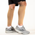 OS1st Calf Compression Sleeves for Men & Women relieves shin splints, leg fatigue and reduces recovery time - color: Tan, size: Small