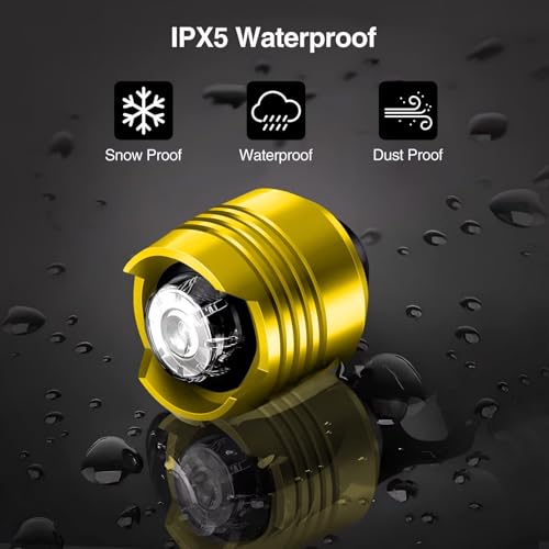 Rechargeable Clog Lights 2PCS, LED Shoe Clip Flashlight with 3 Modes, Waterproof Shoe Charm Accessories for Walking, Running, Camping – Adults & Kids (6 Colors) - color: Gold