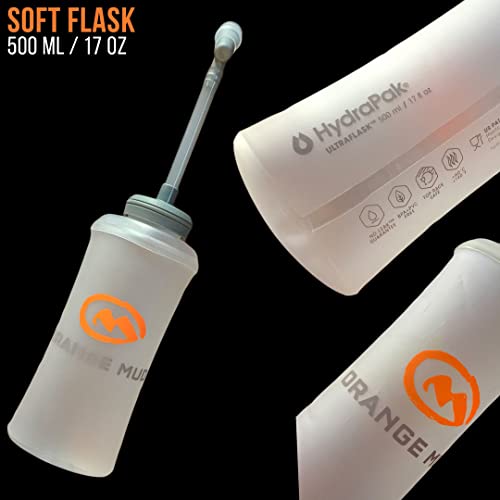 Orange Mud Soft Flask 500ml 17oz Hydration Bottle Running Trail - size: 16.9 Ounces