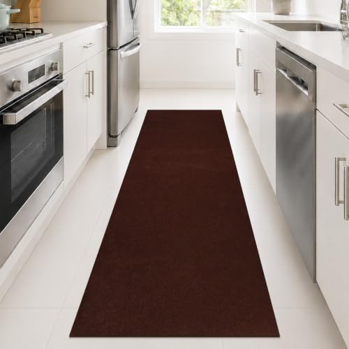2 x 15 Ft Non Slip Entryway Runner Rug - color: Brown, size: 2' x 15' (Rectangular)