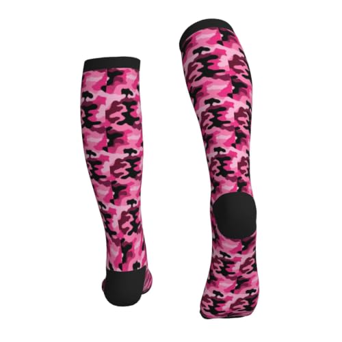 Avocado Compression Socks Women Men Knee High Stock for Running Work Support Nurses Travel - color: Camo
