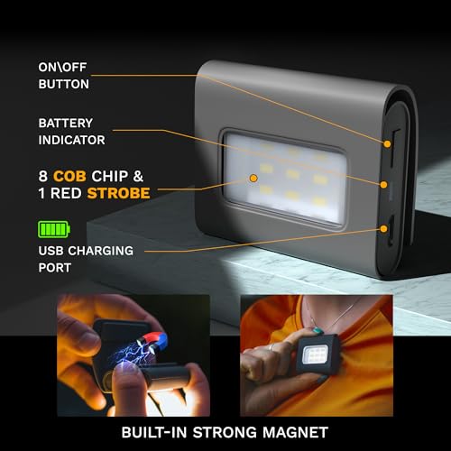 innofox Running Light, 2Pack Reflective Running Gear for Runners, USB Rechargeable LED Light, Clip on Running Lights with Runners and Joggers for Camping, Hiking, Running, Outdoor Adventure