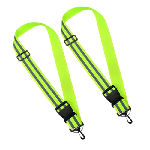 2 Pcs Reflective Belt Sash Walking Gear, High Visibility Safety Running Gear, Night Walking Safety Gear for Men Women Kids Night Dog Walking Gear - color: Green
