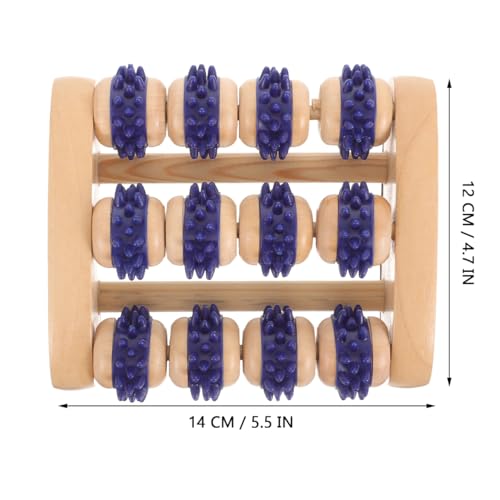 Wooden Foot Massager Roller Manual 5.51X4.72X2.16 inch
