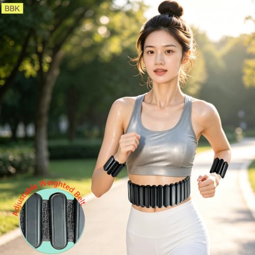 BBK Adjustable Weighted Belt For Women and Men - color: Black, size: 5lb