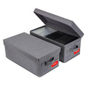 NUSWOR Upgrades DVD Storage Box - 2Pack DVD Organizer with Lid - Grey - size: 2PACK