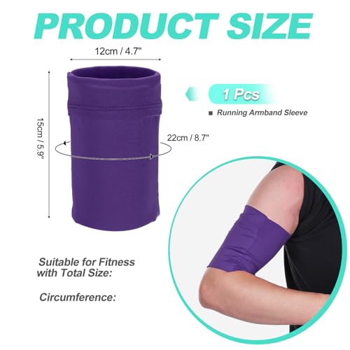 Cell Phone Armband Sleeve, Universal Sports Arm Band Sleeves Purple - color: Purple