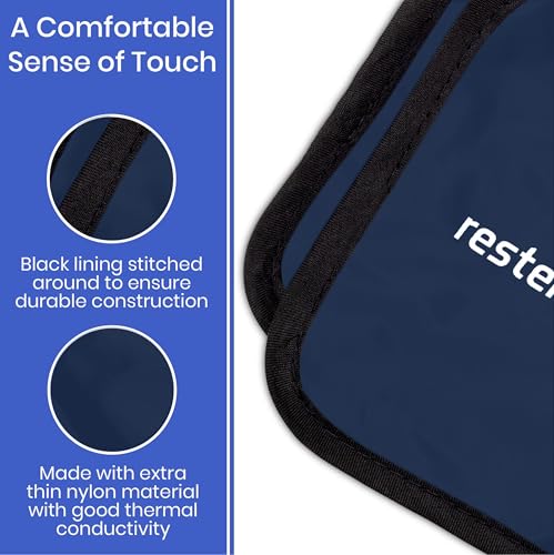 2 Pack Large Ice Packs for Injuries | 11" x 14.5" | Hot & Cold Pack | Reusable Gel Pack, Durable Construction, & Flexible When Frozen (Dark Blue, 11x14.5 Inch (Pack of 2)) - color: Dark Blue, size: 11x14.5 Inch (Pack of 2)