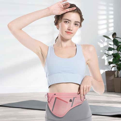 SooGree Men Women Sports Running Waist Bag, Waterproof Fanny Packs with Adjustable Belt, Waist Fanny Pack Bag with Water Bottle Holde for Running Hiking Walking Biking - color: GSP8807 Gray Top-Black Bottom