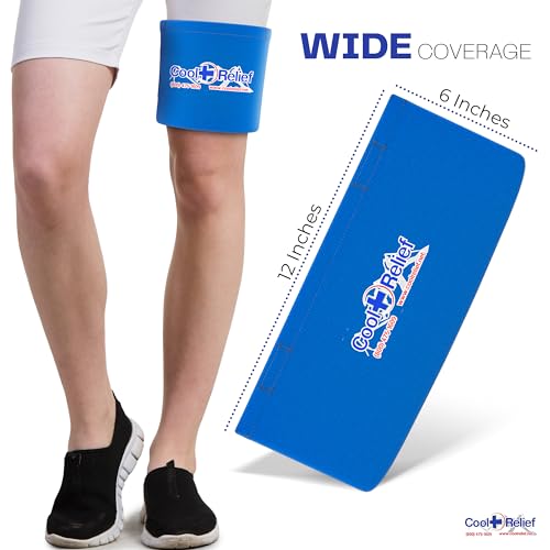 Pain Relief Ice Pack with Compression Strap for Hot & Cold Therapy - Long Lasting Reusable Gel Pack for Injuries | Use as Heat Wrap or Cold Pack for Wrist, Hand, Neck, Ankle, and Calves (6" X 12") - size: 6" x 12" - Single Pack