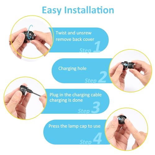 2 Pcs Rechargable Clip on Clog Headlights Lights Flashlights for Shoe,Waterproof Hands Free Flashlights with 3 Light Modes,Clip on Shoe Light Attachment Charm, Accessories for Camping,Cycling,Walking - color: -Black