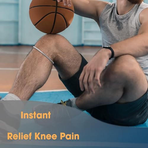 Patellar Tendon Support Strap, Patella Bands Knee Pain Relief for Hiking, Soccer, Basketball, Running, Jumpers Knee, Tennis, Volleyball & Squats (2 Pack) (Black) - color: Black