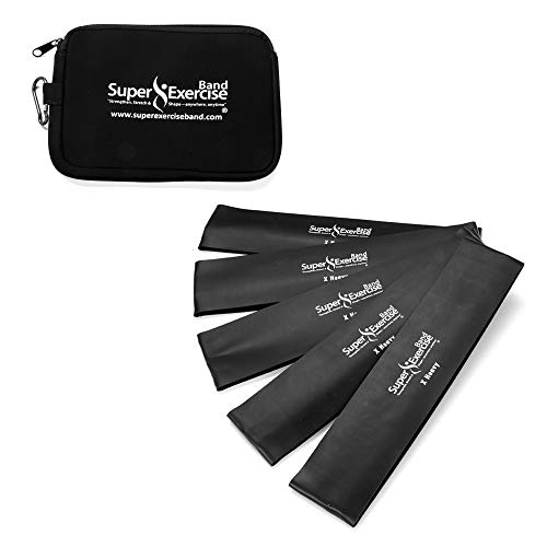 Mini Loop Bands 14x3 in, Latex Free, 3/5/10 Pack Sets - color: t. Black X HEAVY Loop Band 5 Pack
