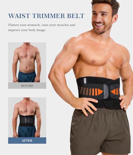 TAILONG Neoprene Waist Trimmer Ab Belt for Men Waist Trainer for Women Corset Slimming Body Shaper Workout Sauna Sweat Band - size: XX-Large