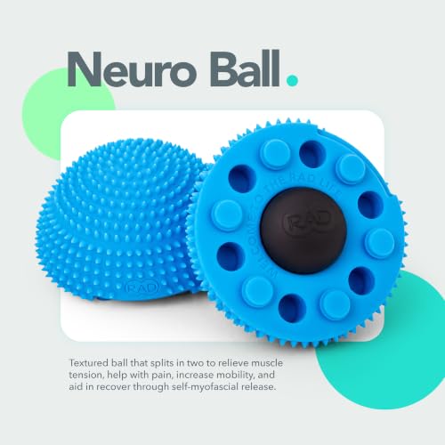 RAD The Original Neuro Ball – Foot Roller & Textured Massage Ball for Myofascial Release, Plantar Fasciitis, Hands & Face – Spiky Therapy Tool for Muscle Relief - style: Neuro Ball