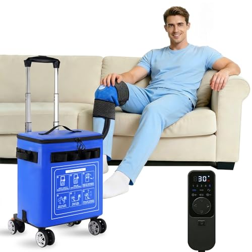 Portable Ice Machine for Knee After Surgery, Cold Therapy Machine w/Wheels
