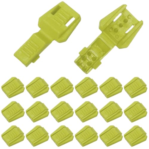 Zipper Pull Cord Lock End Tips, Plastic Shoe Lace End Clips - color: Light Green