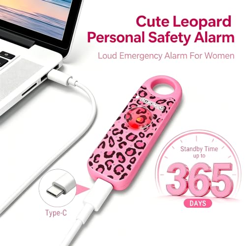 Rechargeable Personal Safety Alarm for Women - color: Cheetah