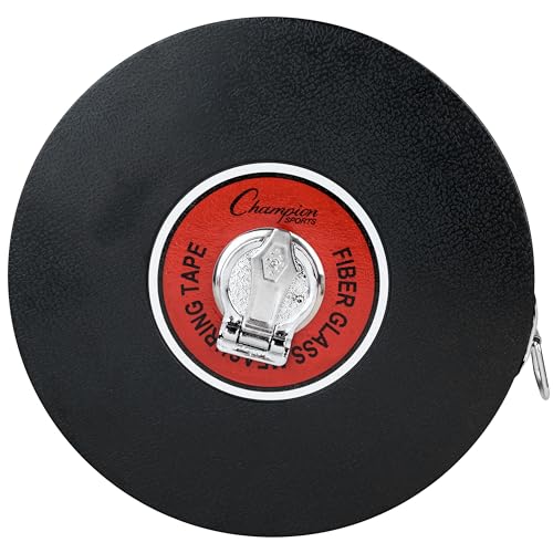 Champion Sports Closed Reel Measure Tape – 165 ft / 50 m, Hand Crank, Dual-Sided Feet & Meters - style: 165' / 50 Meter