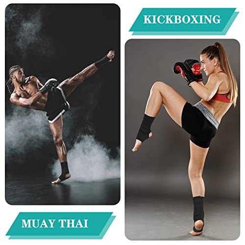 Geyoga 2 Pairs Muay Thai Ankle Support Compression, L - color: Black, Blue, size: L