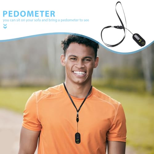 Veemoon 3D Digital Pedometer Accurate Step Counter Walking Distance Miles Calorie Counter Exercise Time Silent with Clip and Lanyard for Men Women Exercise