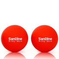 Lacrosse Massage Balls for Deep Tissue Massage - Release Tension Relieve Muscle Soreness Improve Flexibility - Ideal for Myofascial Release Trigger Point Therapy - 2Pack Yoga Balls by Sandine (Red) - color: Red