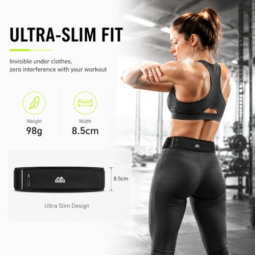 Simptech 360° Ultra-Thin Running Belt Bag- Honeycomb Breathable Fanny Pack for Men Women, Lightweight 98g Fitness Waist Phone Holder Pouch for Hiking Cycling Travel Jogging Workout (New Black)
