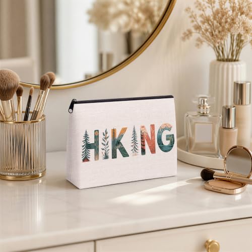 Hiking Gifts for Women, Zipper Makeup Bag for Hikers - color: Hiking