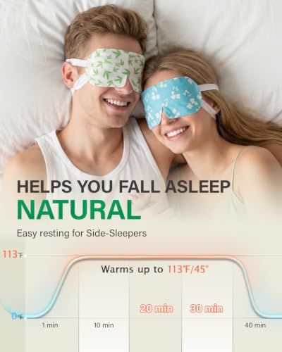 20-Pack Steam Eye Masks for Dry Eyes, Self Heating Warm Compress, 4 Flavors - color: Mixed Fragrance