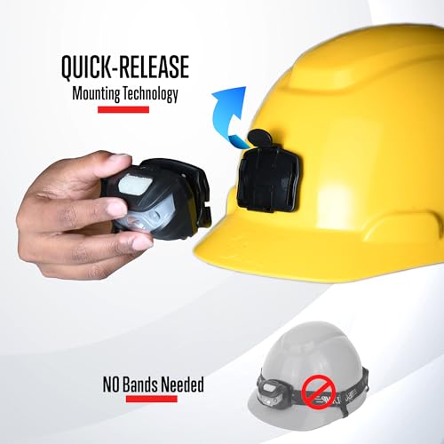 Rechargeable Hard Hat Light - Headlamp for Keeping Hands Free