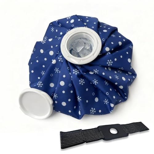 Reusable Ice Pack for Injuries, 11 Inch Ice Bag with Wrap, Snowflake Design Hot & Cold Therapy Pack, Leak-Proof Cold Bag for Muscle, Joint Pain & Swelling, First Aid, Sports & Home Use - size: 11 Inch