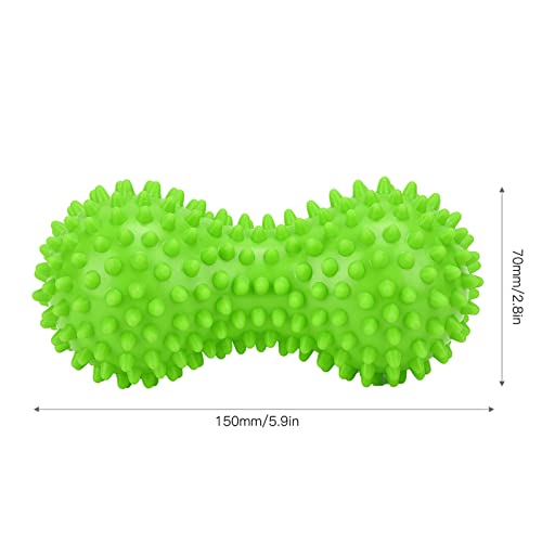 PVC Peanut Massage Ball, Peanut Massage Roller, Spiky Massage Ball, Yoga Spike Ball for Muscle Hand Planta Pedis Relaxation (Green)