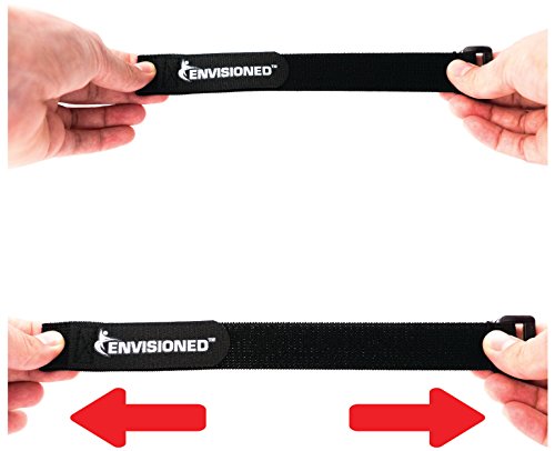 Elastic Reusable Cinch Straps 1.5" x 30" - 6 Pack Multipurpose Quality Hook and Loop Securing Straps - size: 1.5" x 30"