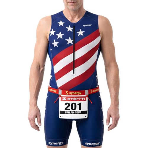 Synergy Running/Triathlon Race Day Number Belt - color: Red 1-Pack