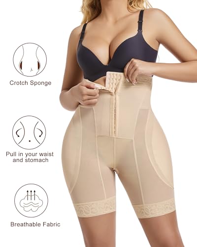 VENDAU Butt and Hip Enhancer Shapewear - Women's Butt Pads and Hip Enhancer - color: Beige, size: Medium