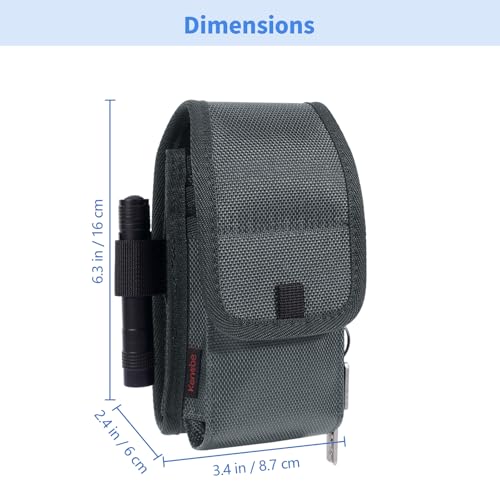 KENOBE Belt EDC Pouch, 5-Pocket Cell Phone/Tool Holder, Gray - color: Gray
