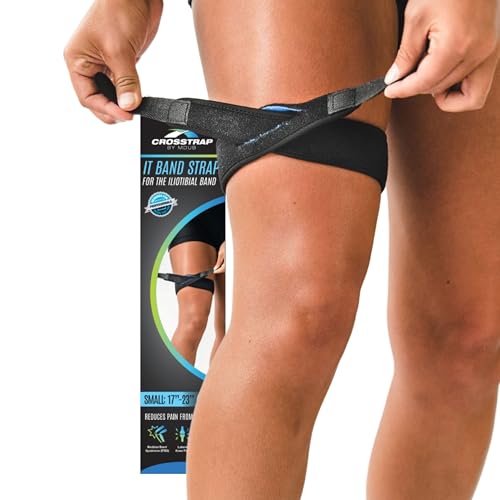 IT Band Strap - Thigh Compression Wrap, Iliotibial Band Syndrome Brace, Thigh Compression Sleeve for Men & Women, Hamstring Brace, Support & Stabilize Knee, Comfort Bracing (Small) - size: Small